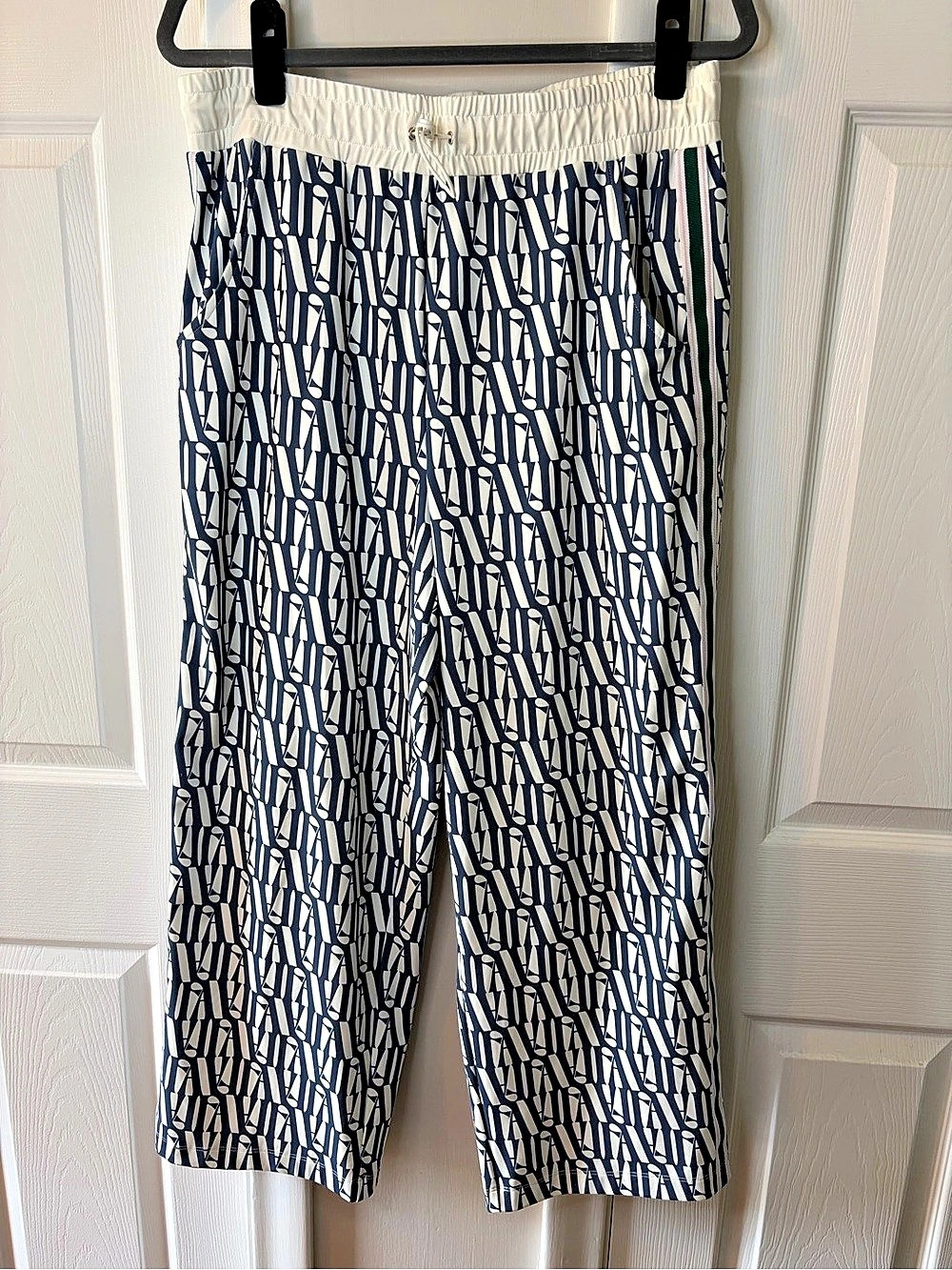 Fore All Bronson Golf Pants Indigo White FA Geometric Print Excellent Cond